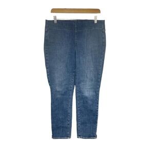 NYDJ Womens Blue Alina Pull On Ankle Lift Tuck Stretch Denim Jeans Size 8